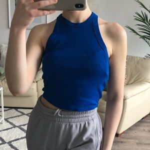 TopShop cropped top in Royal Blue